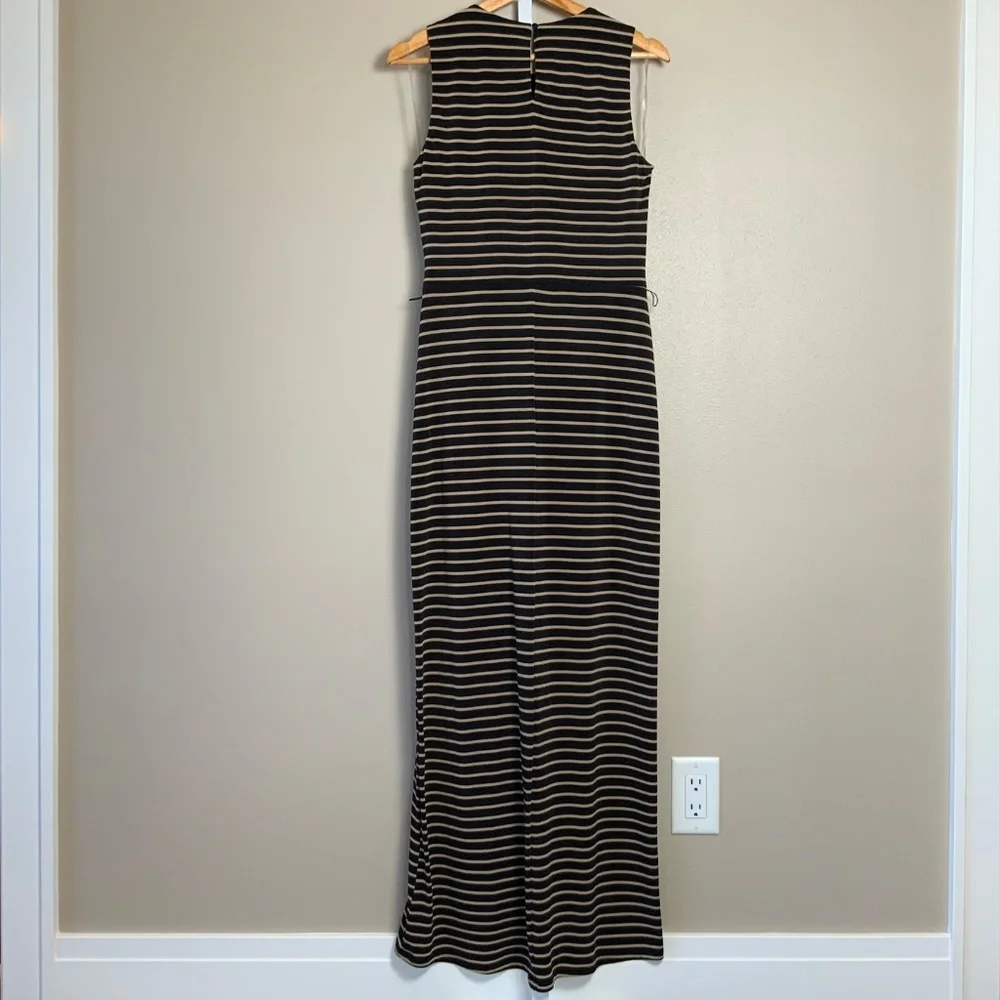 Lauren Ralph Lauren Striped Sleeveless Draped Maxi Dress - Picture 12 of 16